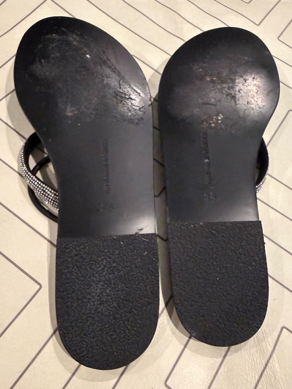 Ancient Greek Sandals Black with Detailed Triple Strap - Picture 9 of 11